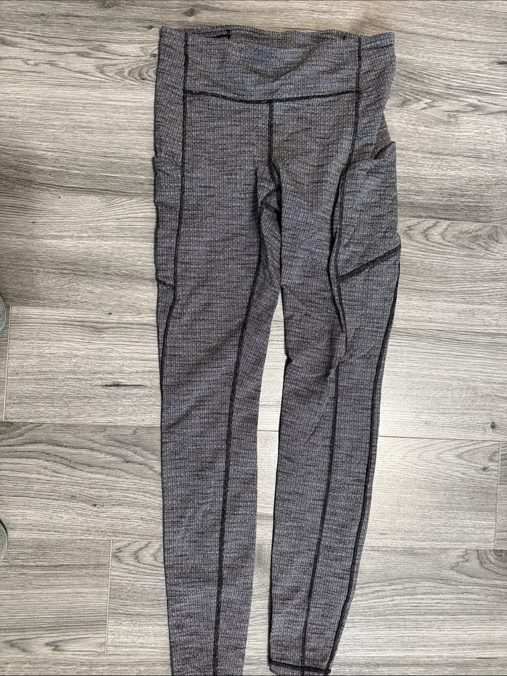lululemon athletica Gray Textured High-Waist Leggings
